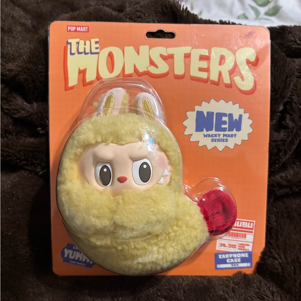 The Monsters Yellow and Red Stuffed Animal by Pop Mart